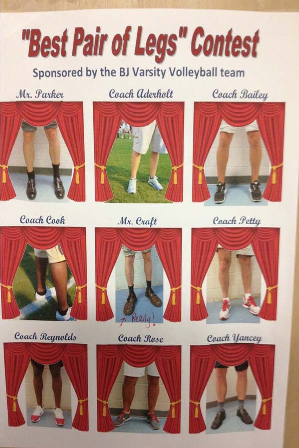 Poster for the sexiest pair of legs contest.