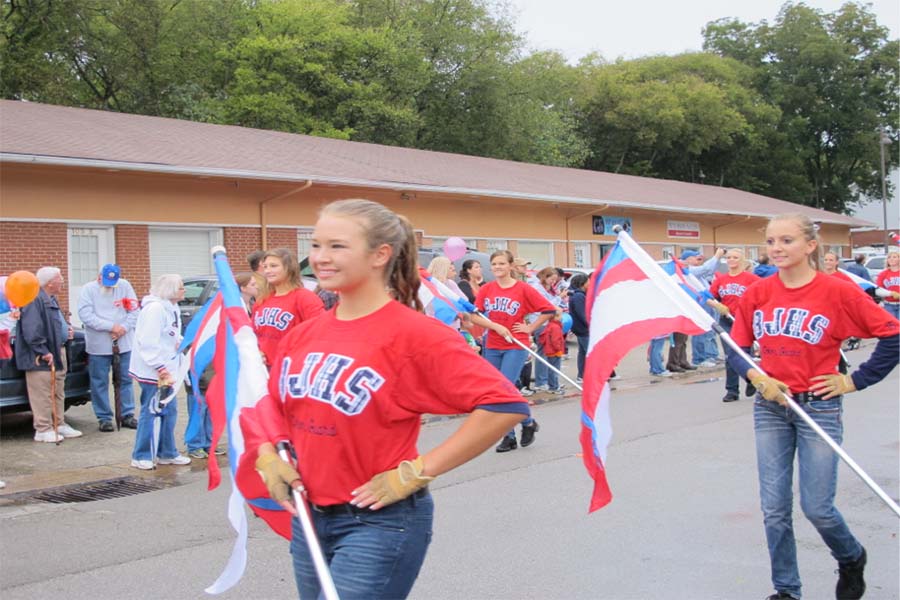During the festival, the Bob Jones Band is led in by the Color Guard, preforming a piece they have rehearsed for over a month, in a vibrant twirl and whirl of the face as the group stands in formation