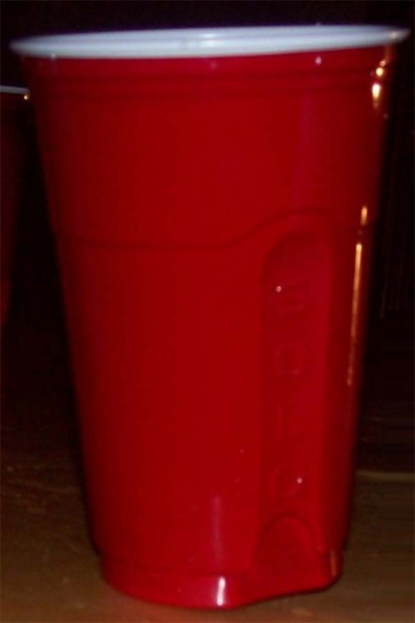 A red solo cup is a staple at high school parties.