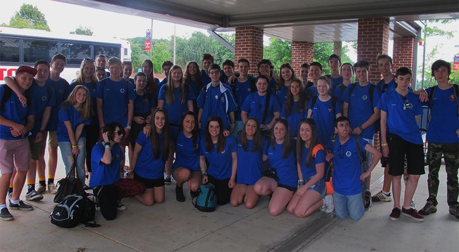 Students from Australia visited the Bob Jones campus during their trip to Space Camp.