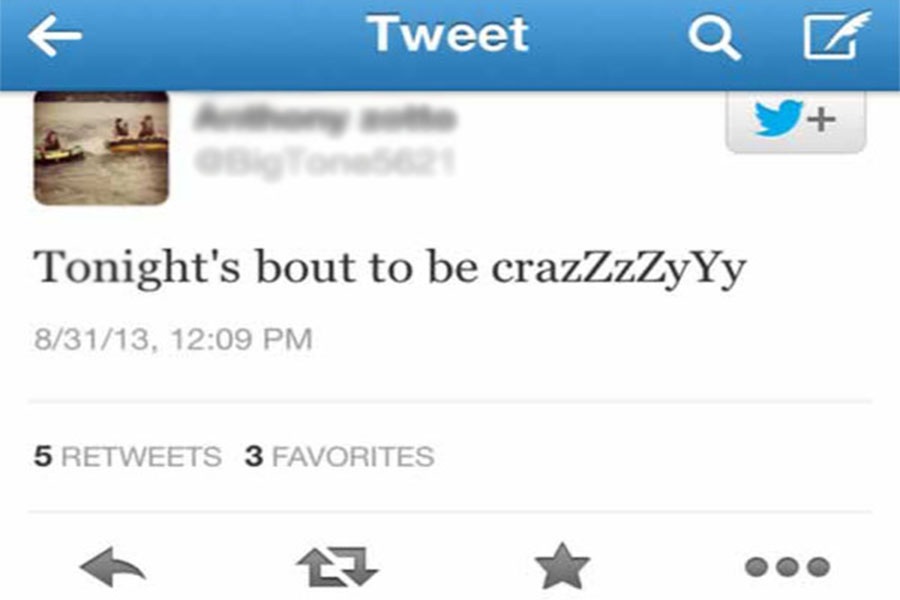 One of many tweets about the party 