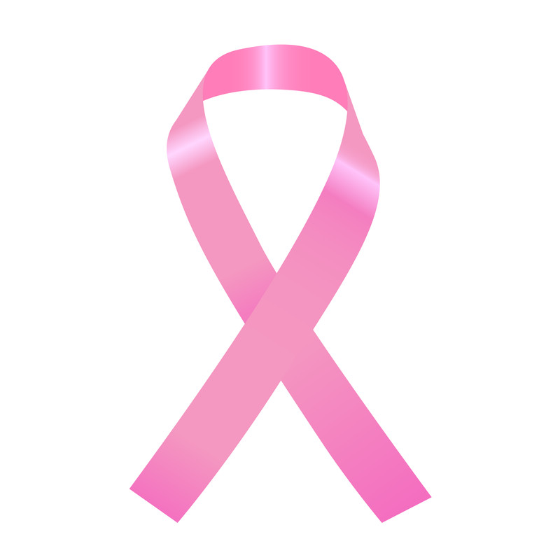The pink ribbon is the icon for breast cancer and breast cancer treatment.
