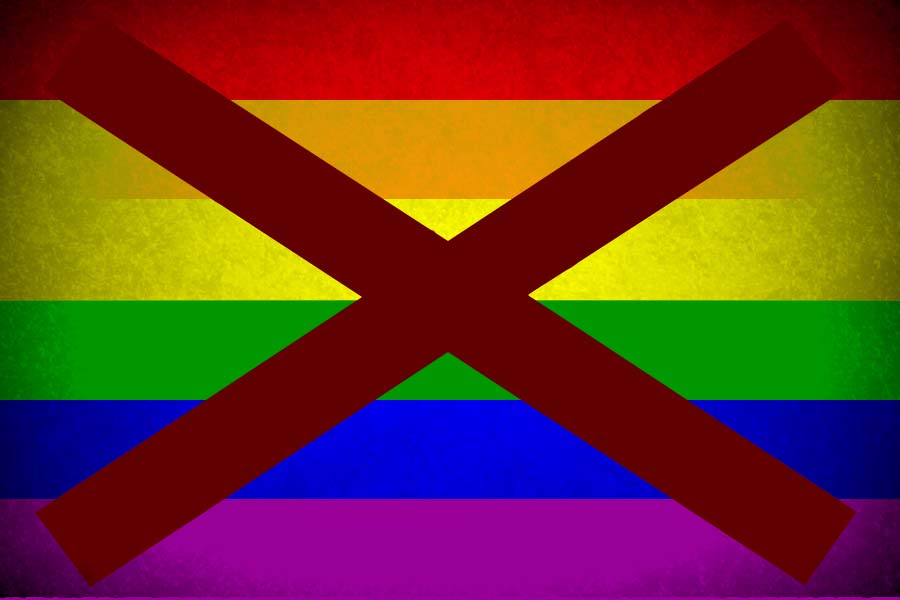 The+gay+pride+flag+as+many+who+oppose+homosexuality+would+see+it.