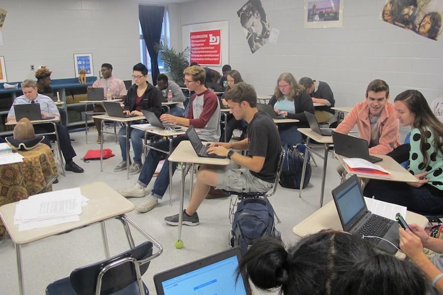 Class using Chromebooks