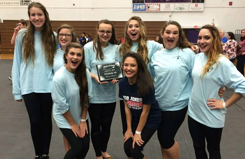 Winter Guard Balances on First Place