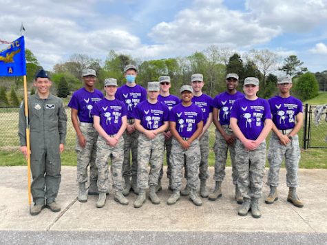 Cadets wear purple in support.