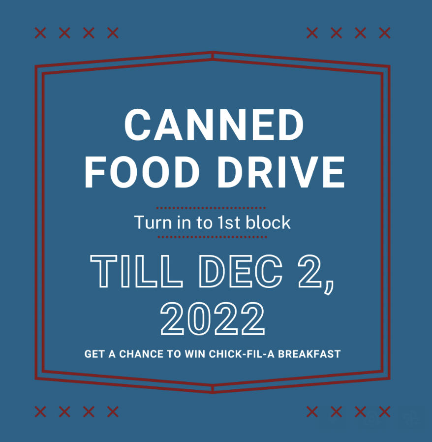 Canned Food Drive in 1st Block