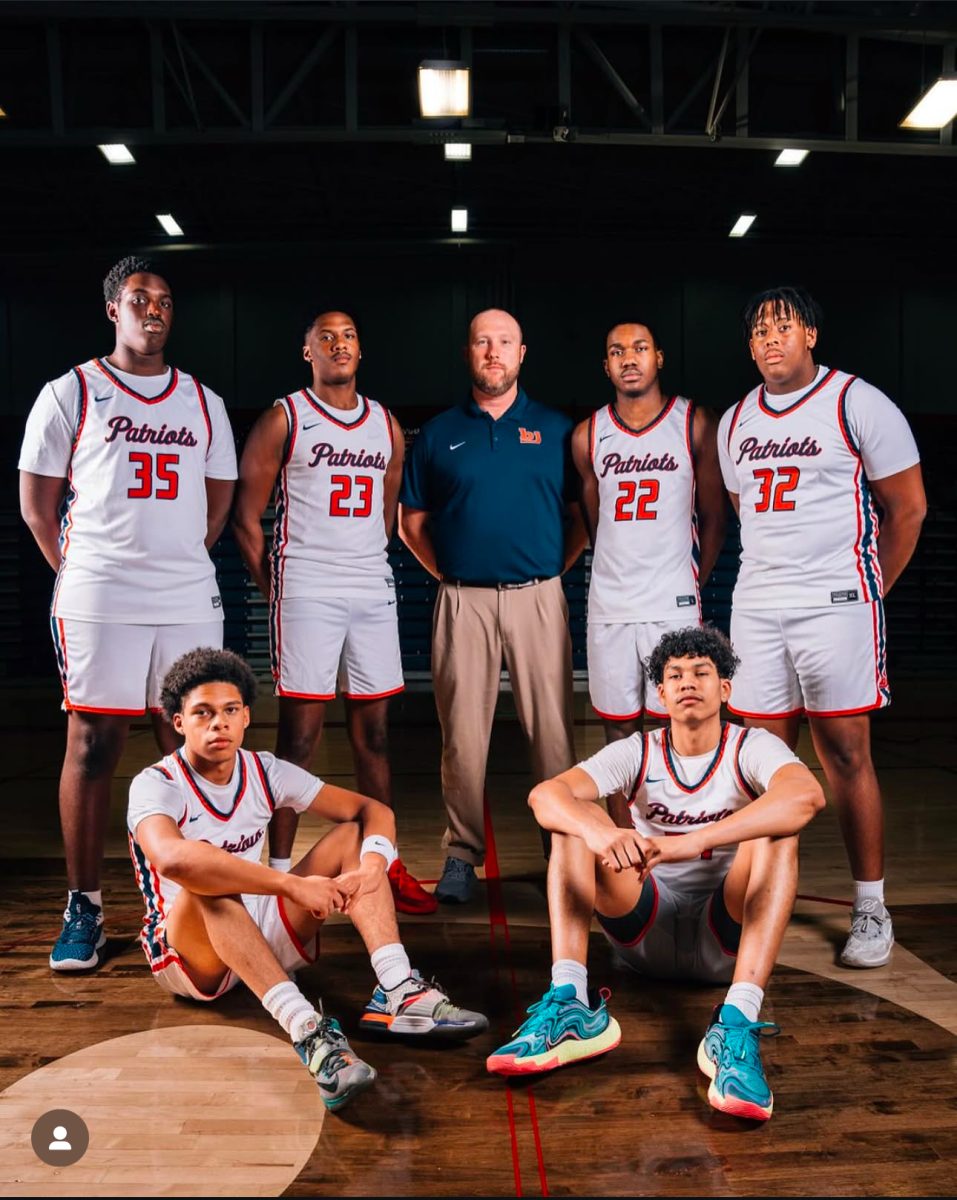 Photo courtesy of Varsity Boys Basketball Team 
Top Row, Left To Right: Aaron Young, Eric Marrow, Coach Bryant Starkey, Jaylen Rice, and Chandler Vaughn.
Bottom Row, Left To Right: Jaylen England and Kaden Rickard